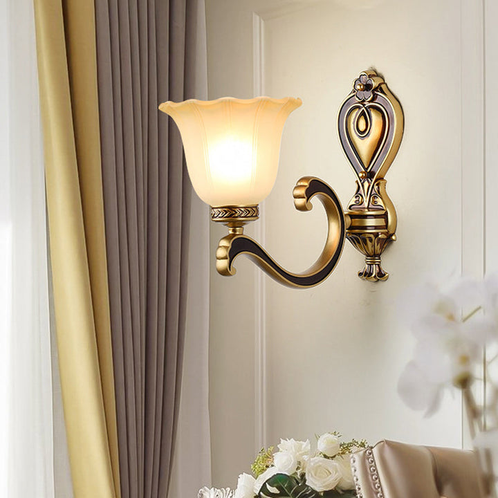 Skørter | Bell Bedroom Top Wall Mounted Lamp Antique Frosted Glass 1/2-Light Brass Wall Lamp Accessories