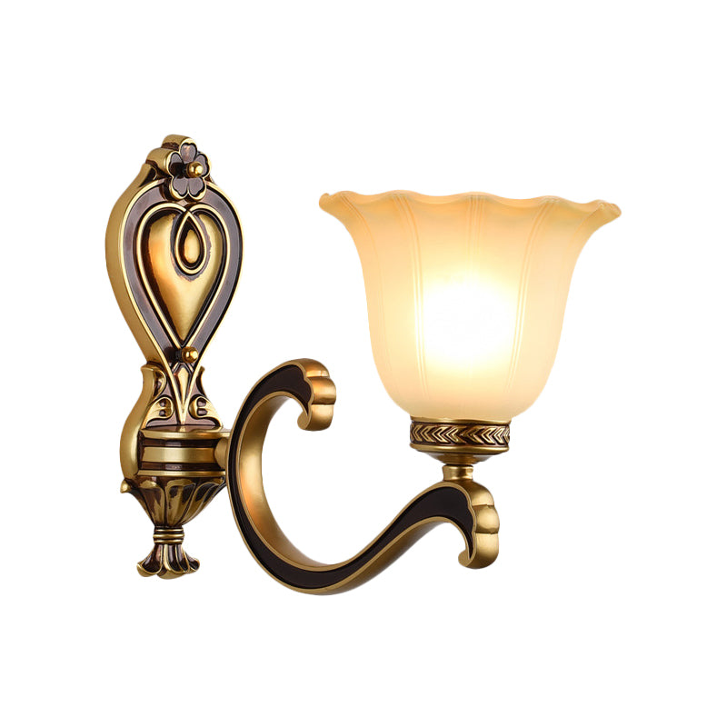 Skørter | Bell Bedroom Top Wall Mounted Lamp Antique Frosted Glass 1/2-Light Brass Wall Lamp Accessories