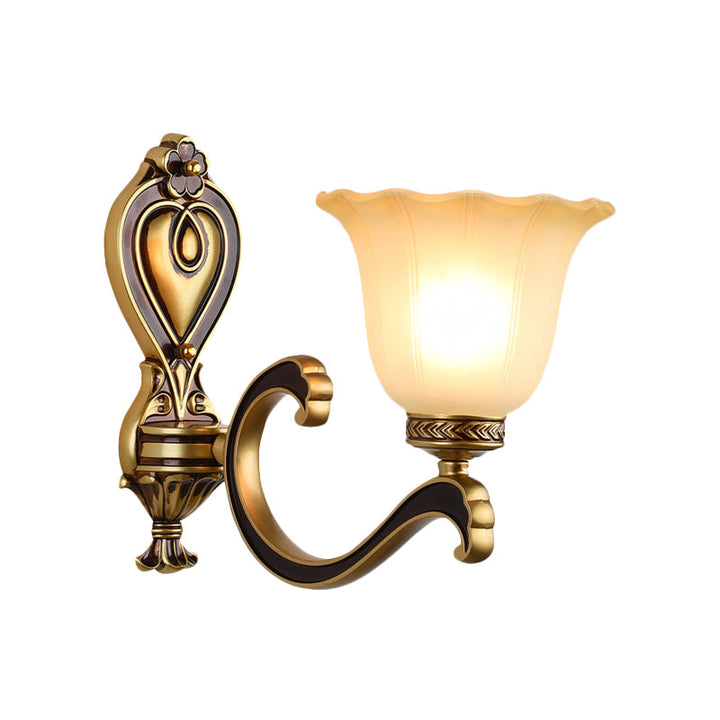 Skørter | Bell Bedroom Top Wall Mounted Lamp Antique Frosted Glass 1/2-Light Brass Wall Lamp Accessories