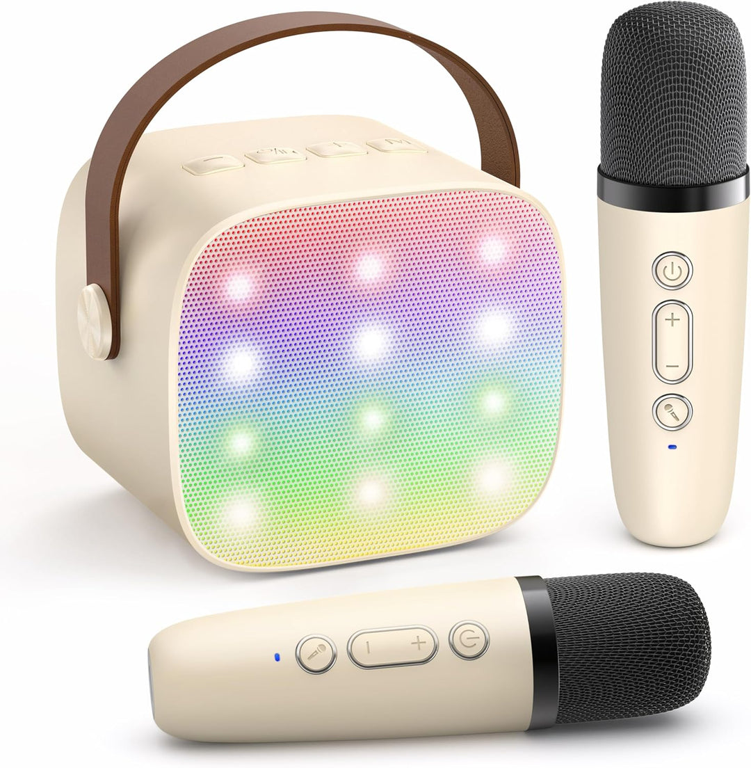 Lisslune | Portable Mini Karaoke Machine with Bluetooth Speaker & 2 Wireless Mics – Veylo