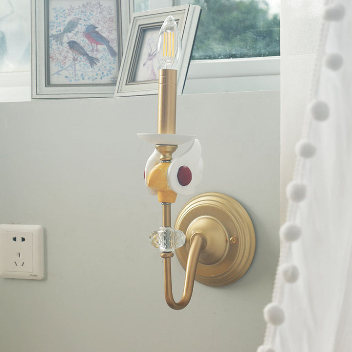 Skørter | Candle Holder Metal Wall Mount Light Kids Single Lamp Gold Wall Lamp Fixture for Bedroom