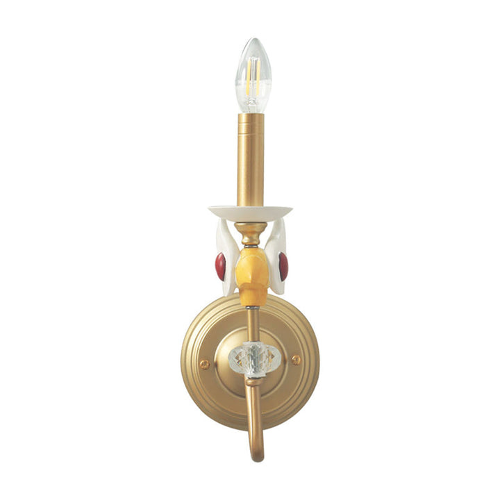Skørter | Candle Holder Metal Wall Mount Light Kids Single Lamp Gold Wall Lamp Fixture for Bedroom