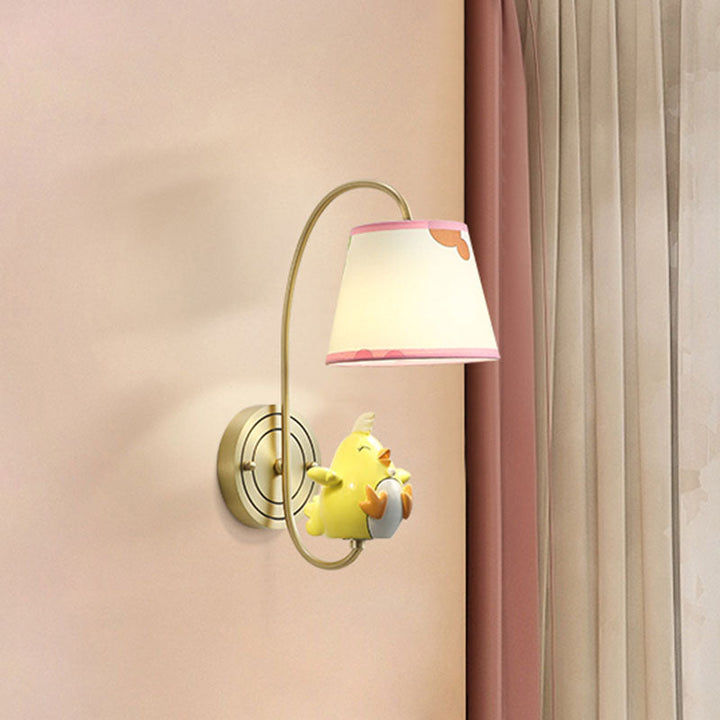 Skørter | Cartoon Chicken/Snake/Ox Decoration Nightstand Wall Mounted Lamp Metal 1 Head Modern Wall Light in Yellow/Blue/Gold
