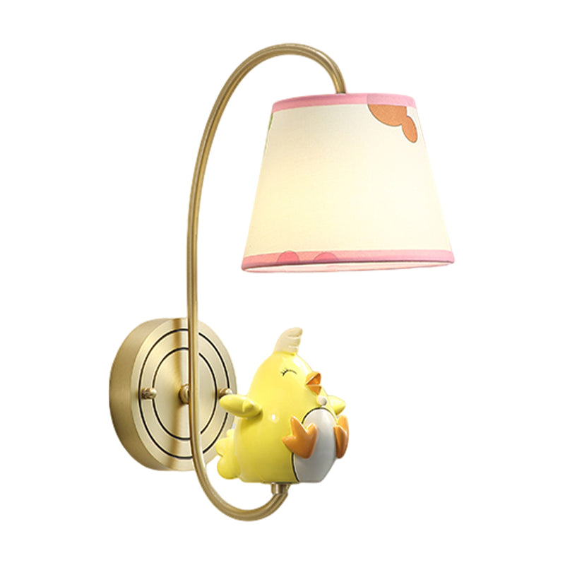 Skørter | Cartoon Chicken/Snake/Ox Decoration Nightstand Wall Mounted Lamp Metal 1 Head Modern Wall Light in Yellow/Blue/Gold