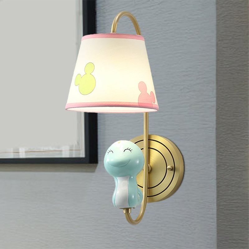 Skørter | Cartoon Chicken/Snake/Ox Decoration Nightstand Wall Mounted Lamp Metal 1 Head Modern Wall Light in Yellow/Blue/Gold