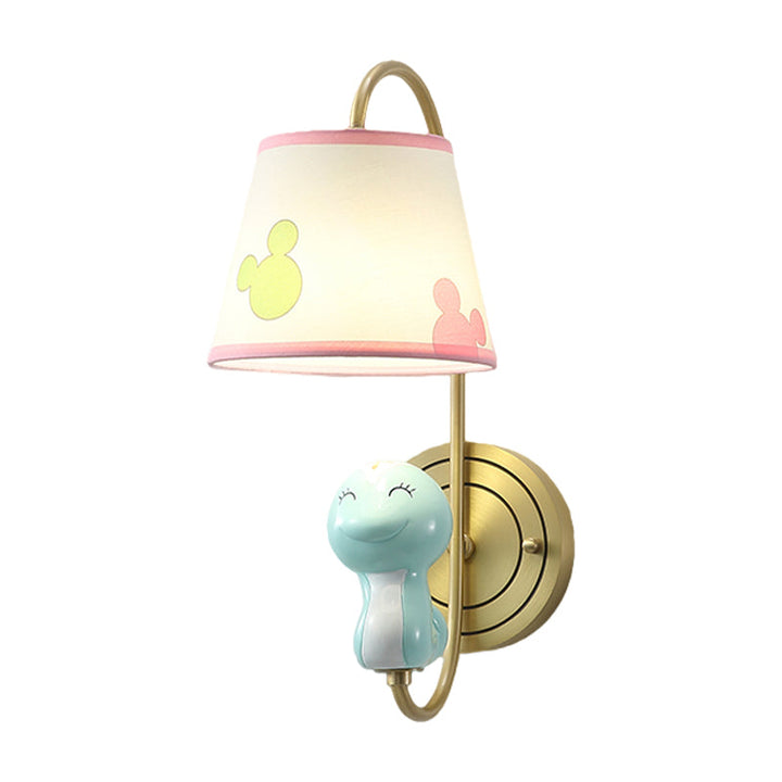 Skørter | Cartoon Chicken/Snake/Ox Decoration Nightstand Wall Mounted Lamp Metal 1 Head Modern Wall Light in Yellow/Blue/Gold