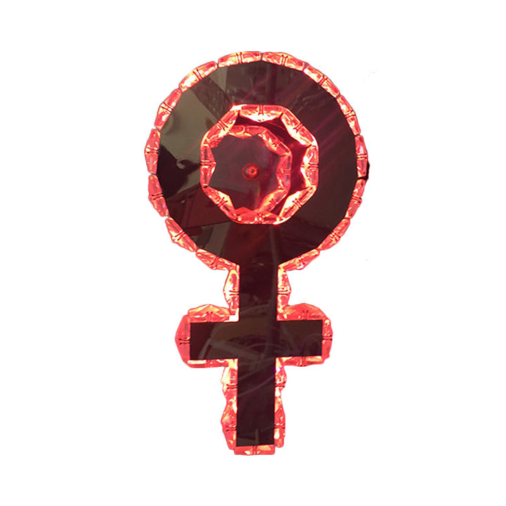 Lisslune | Nickel Girl Logo Wall-Mounted Lighting Modernist Style Hollowed Crystal LED Bedroom Wall Lamp Light