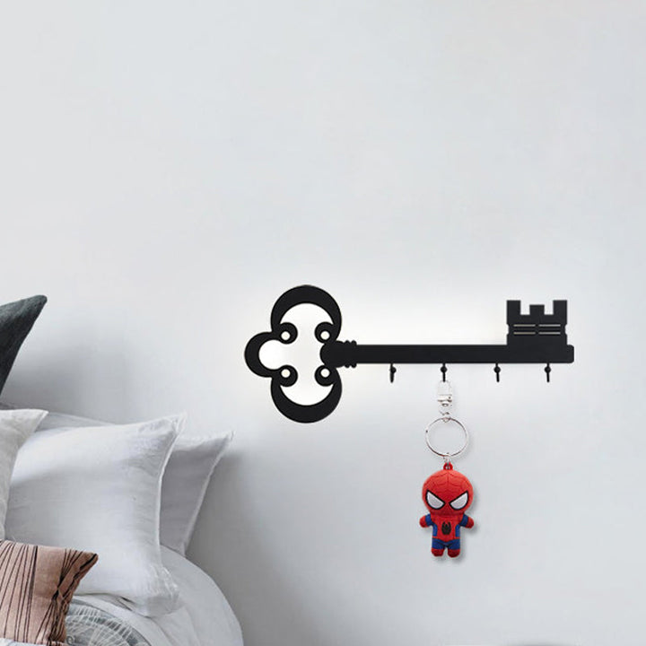 Skørter | Key Bedroom Wall Light Lamp Metal Led Cartoon Wall-Mounted Lighting in Black/White/Pink with Hook
