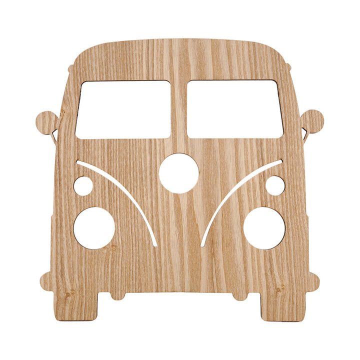 Skørter | Modern LED Wall Lamp with Wooden Shade Beige Car/Pineapple/Cactus Wall Mounted Light for Bedroom