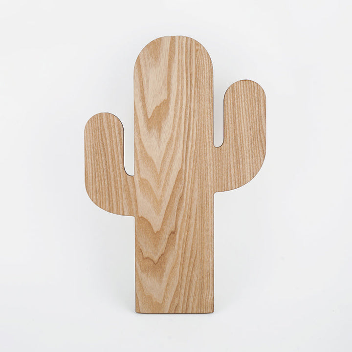 Skørter | Modern LED Wall Lamp with Wooden Shade Beige Car/Pineapple/Cactus Wall Mounted Light for Bedroom