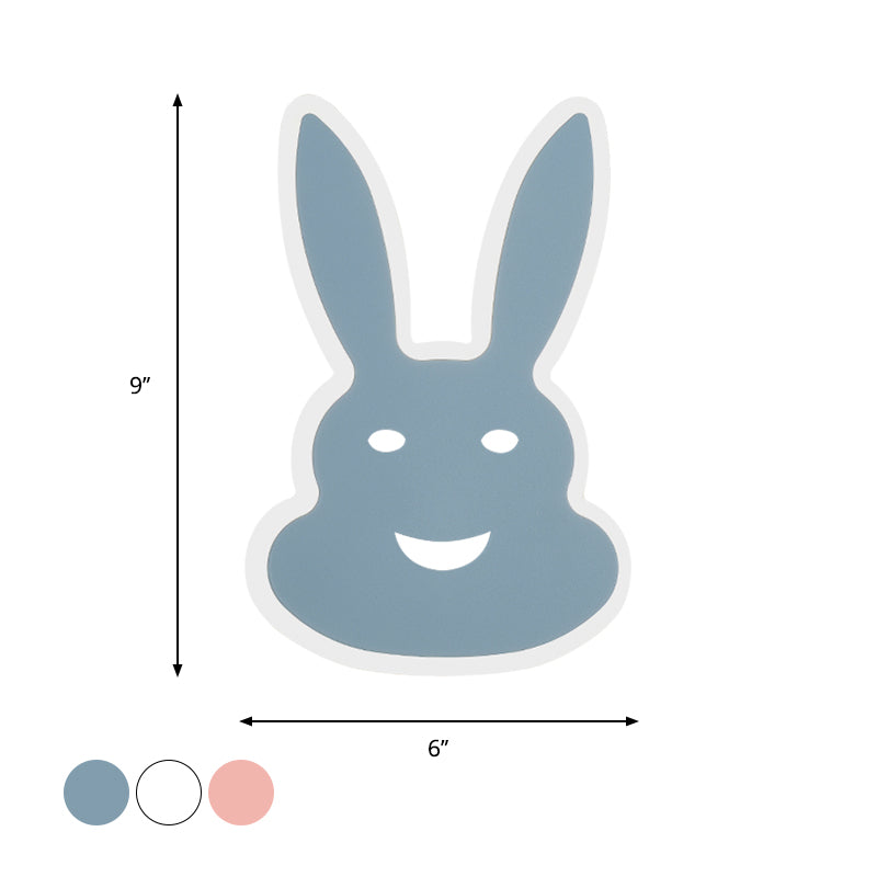 Skørter | Macaroon Rabbit/Fish Wall Lamp Iron Children's Room LED Wall Light Lighting Fixture in White/Pink/Blue