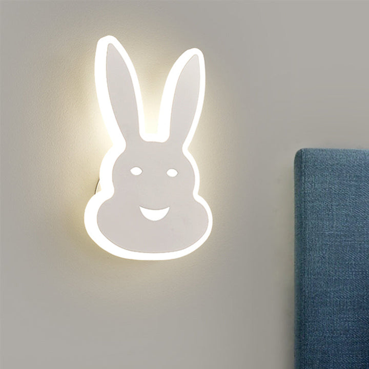 Skørter | Macaroon Rabbit/Fish Wall Lamp Iron Children's Room LED Wall Light Lighting Fixture in White/Pink/Blue