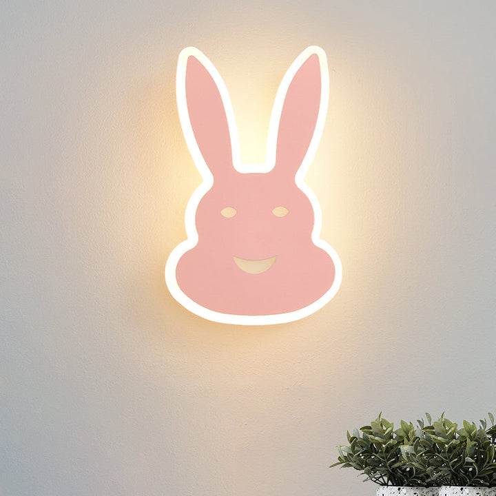 Skørter | Macaroon Rabbit/Fish Wall Lamp Iron Children's Room LED Wall Light Lighting Fixture in White/Pink/Blue