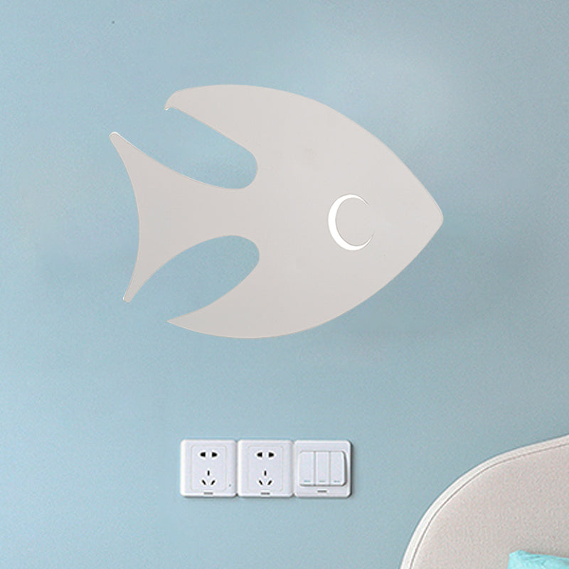 Skørter | Macaroon Rabbit/Fish Wall Lamp Iron Children's Room LED Wall Light Lighting Fixture in White/Pink/Blue