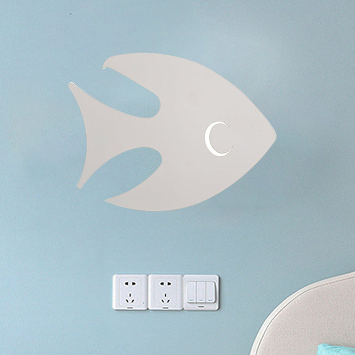 Skørter | Macaroon Rabbit/Fish Wall Lamp Iron Children's Room LED Wall Light Lighting Fixture in White/Pink/Blue