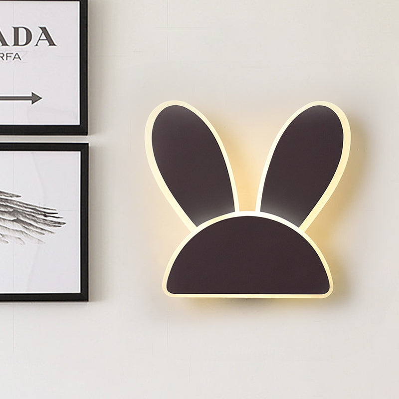 Skørter | Rabbit Wall Lamp Light Fixture Kids Iron Black/White LED Wall Lighting for Living Room