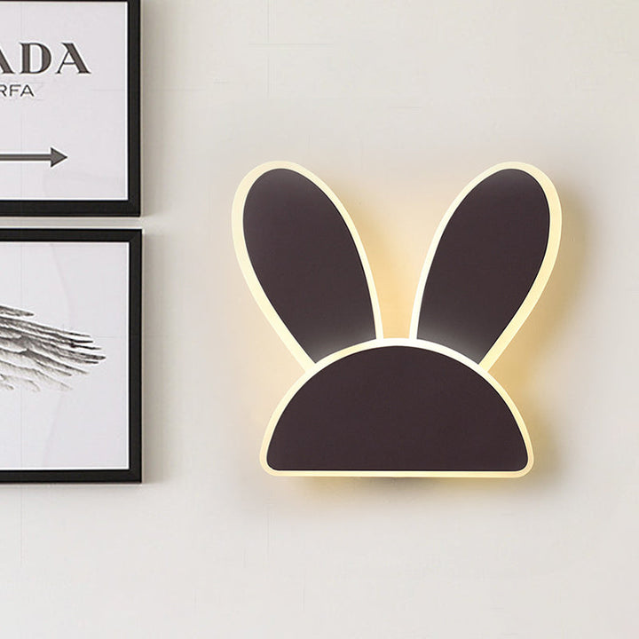 Skørter | Rabbit Wall Lamp Light Fixture Kids Iron Black/White LED Wall Lighting for Living Room