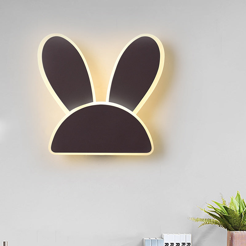 Skørter | Rabbit Wall Lamp Light Fixture Kids Iron Black/White LED Wall Lighting for Living Room