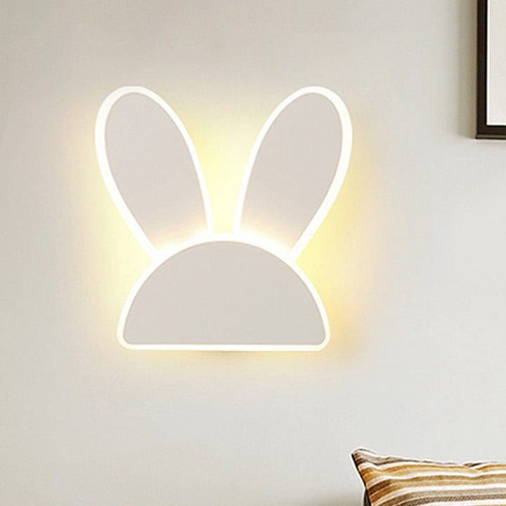 Skørter | Rabbit Wall Lamp Light Fixture Kids Iron Black/White LED Wall Lighting for Living Room