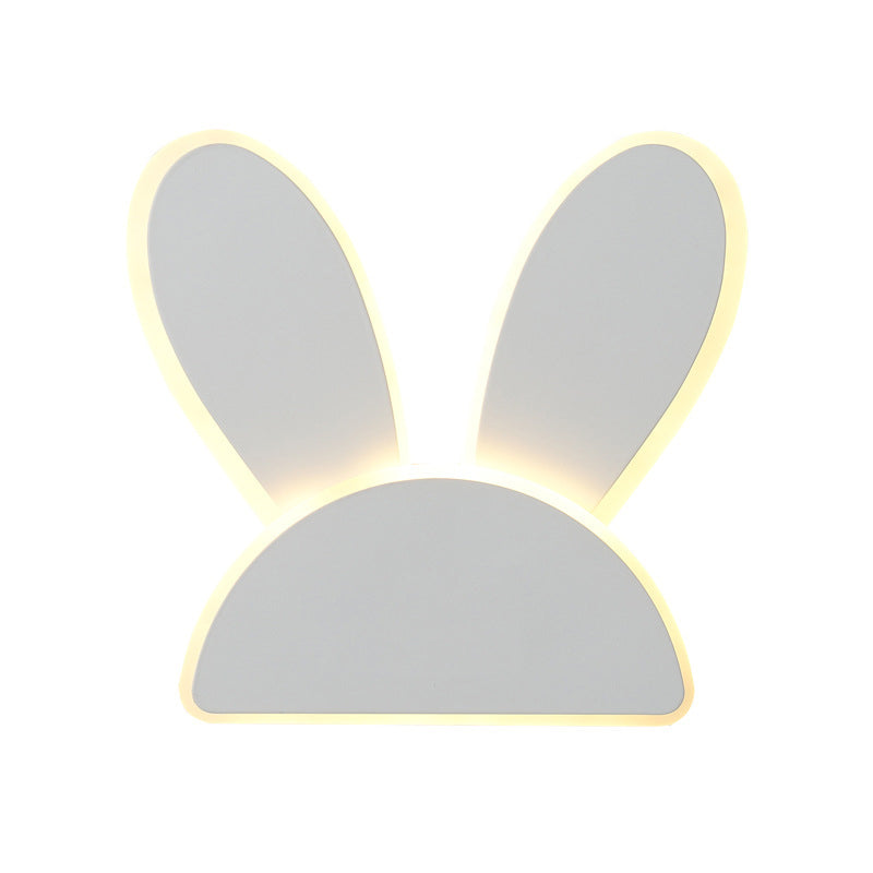 Skørter | Rabbit Wall Lamp Light Fixture Kids Iron Black/White LED Wall Lighting for Living Room