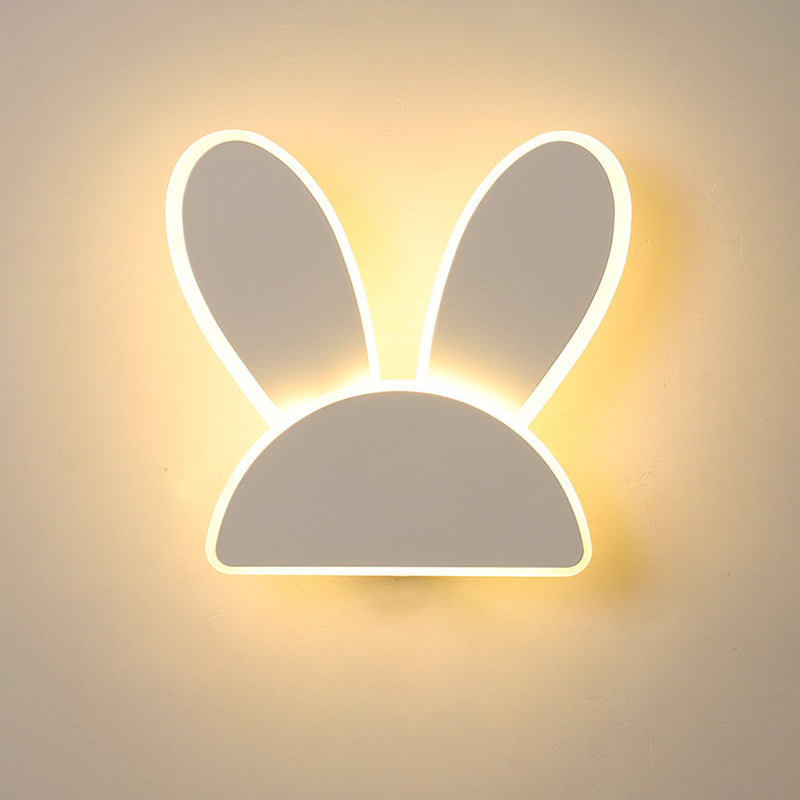 Skørter | Rabbit Wall Lamp Light Fixture Kids Iron Black/White LED Wall Lighting for Living Room