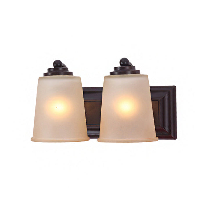 Skørter | 2 Lights Conical Wall Lamp Traditional Black Matt Glass Wall Lamp Light Installation