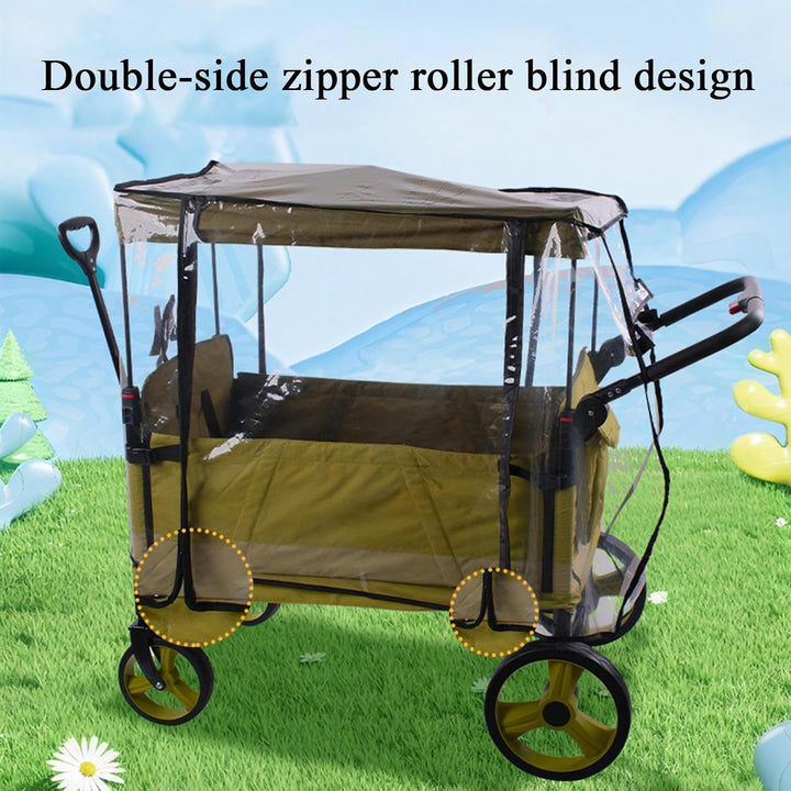 Lisslune | Stroller Rain Cover – Windproof Protective Canopy for 2-Seat & 4-Seat Carts – Venaro