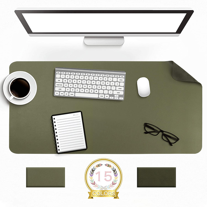 Lisslune | Desk Pad Protector Waterproof Non-Slip Leather Office Mouse Mat