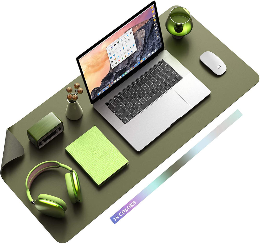 Lisslune | Desk Pad Protector Waterproof Non-Slip Leather Office Mouse Mat
