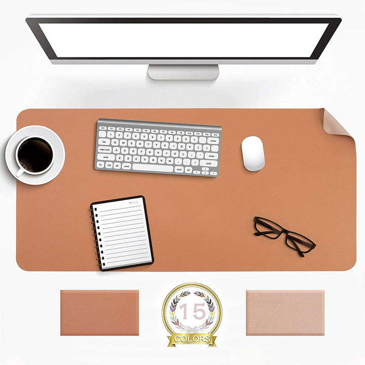 Lisslune | Desk Pad Protector Waterproof Non-Slip Leather Office Mouse Mat