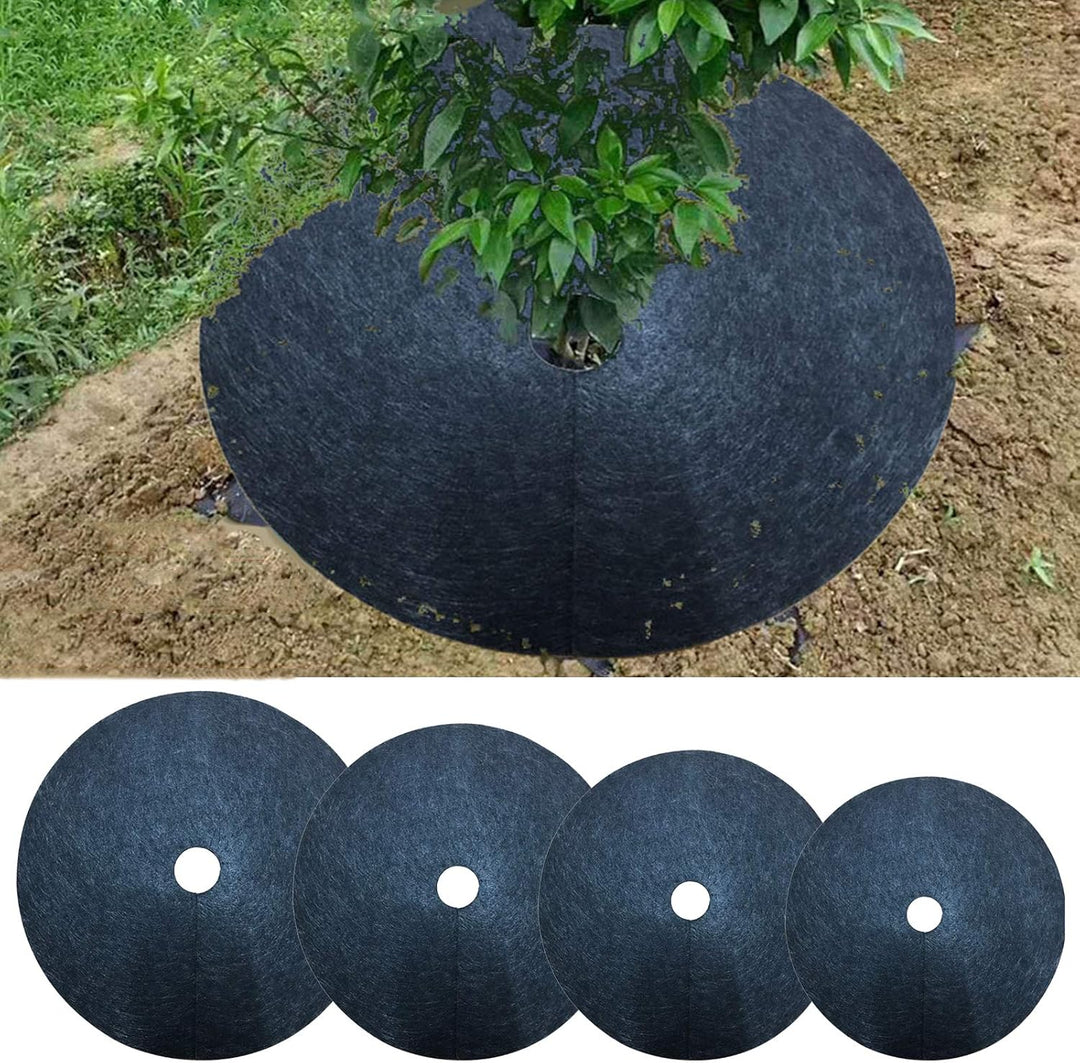 Lisslune | Weed fleece tree disk – Breathable root protection mat for garden and plants