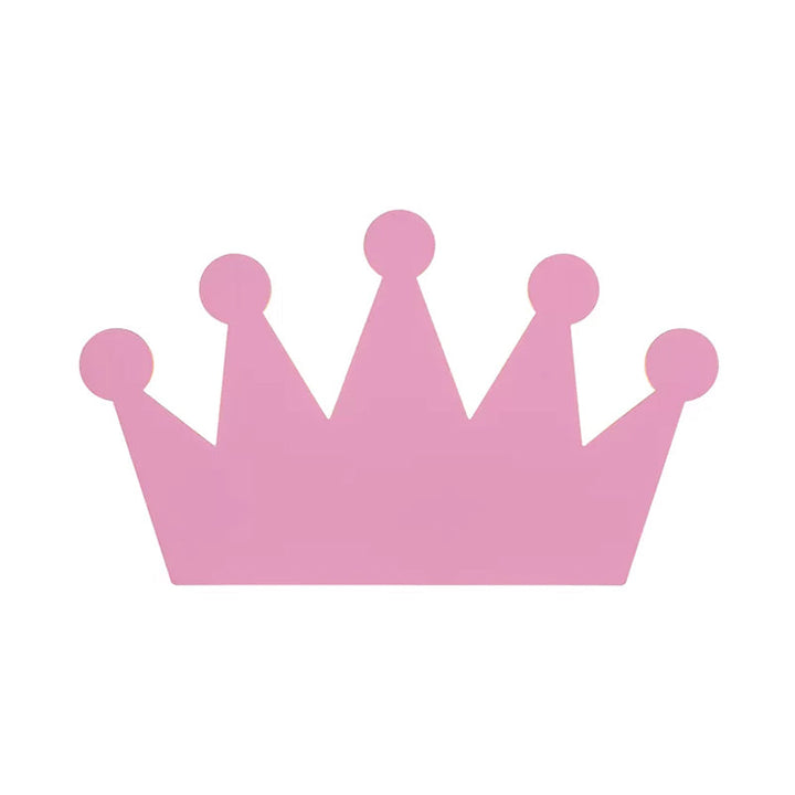 Skørter | Crown Kids Bedroom Wall Light Made of Wood Cartoon LED Surface Wall Lamp in Yellow/Pink