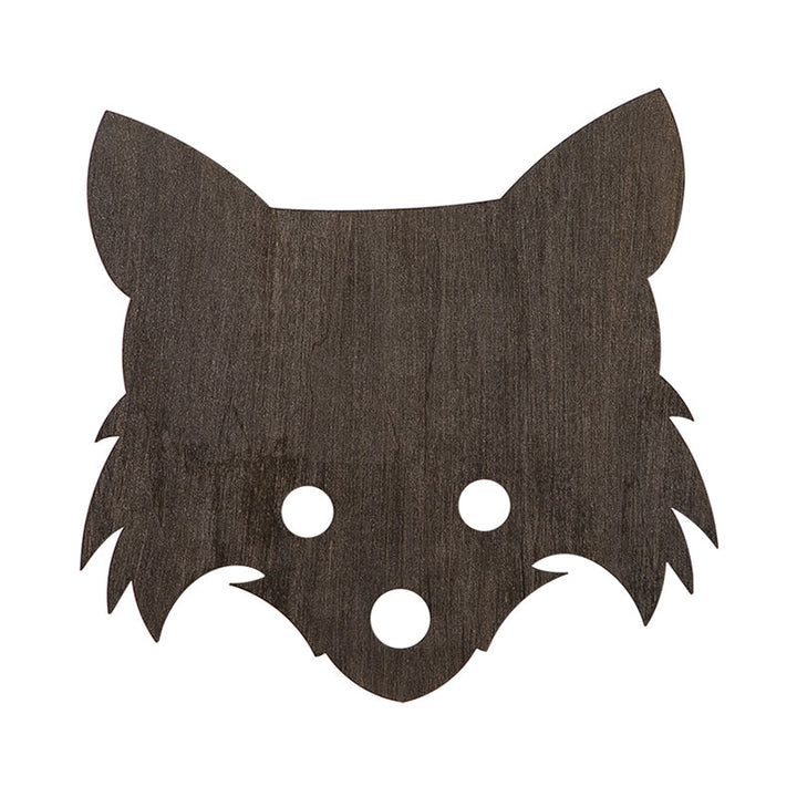 Skørter | Wood Fox Wall Lamp Kids Black LED Built-in Wall Lamp in Warm/White Light for Bedroom