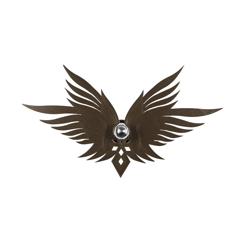 Skørter | Wooden Engraved Eagles Wall Lamp Nordic Single Beige/Gold/Coffee Wall Lamp Lighting for Living Room