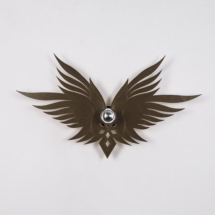 Skørter | Wooden Engraved Eagles Wall Lamp Nordic Single Beige/Gold/Coffee Wall Lamp Lighting for Living Room