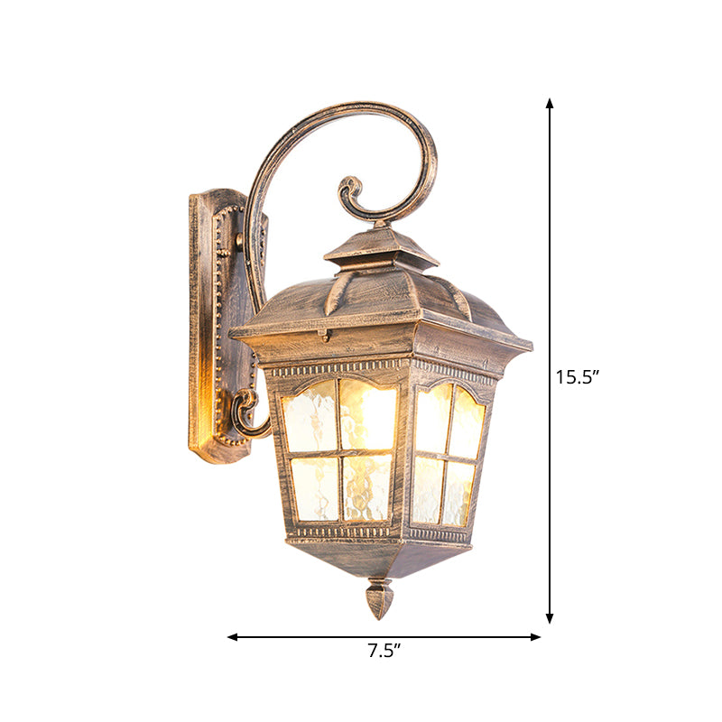 Skørter | Lantern Yard Wall Mount Lighting Classic Clear Wavy Glass 1-Light Bronze Wall Lamp Light