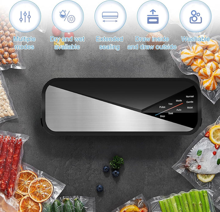 Lisslune | 6-in-1 Vacuum Sealer with 80kPa Suction and 30cm Sealing Strip – Fresvyn
