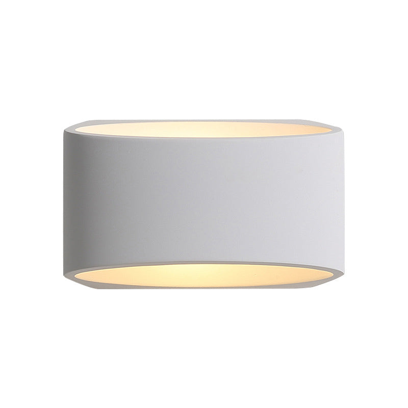 Lisslune | Rectangular LED Wall Lamp Minimalist Plaster 1-Head White Wall Light Fixture