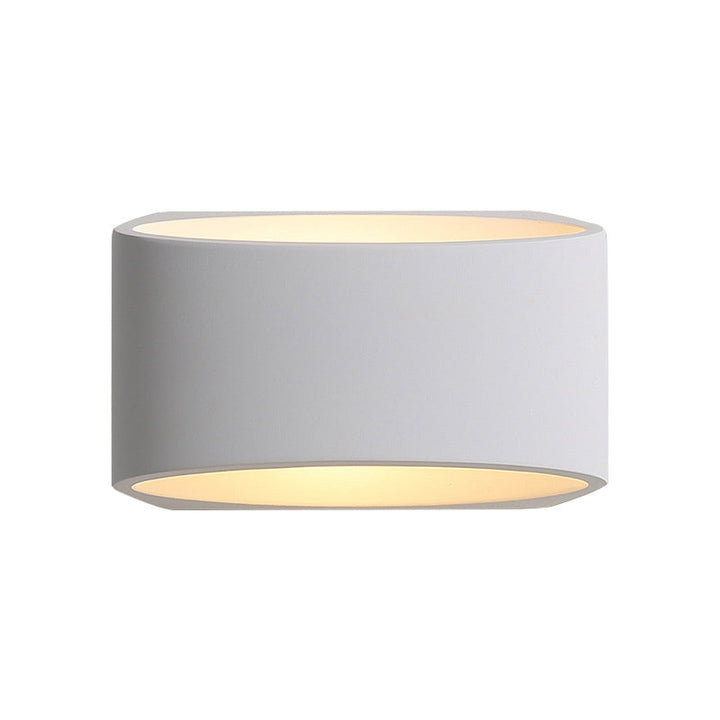 Lisslune | Rectangular LED Wall Lamp Minimalist Plaster 1-Head White Wall Light Fixture