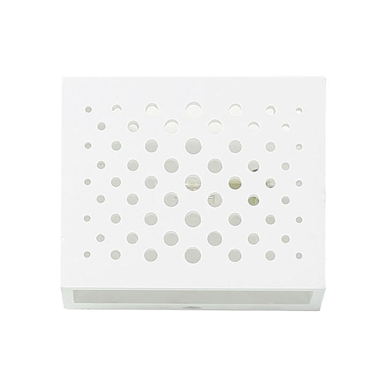 Lisslune | White Laser-Cut Box Shaped Wall Light Sconces Modernism 1 Head Plaster LED Wall Lamp