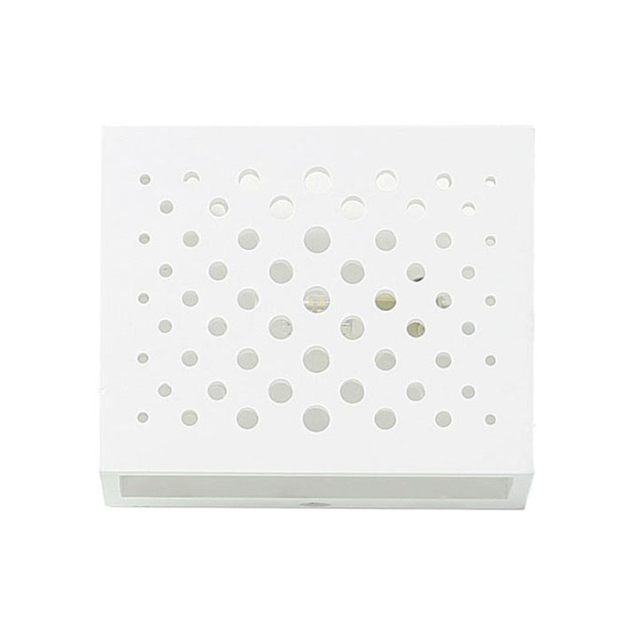Lisslune | White Laser-Cut Box Shaped Wall Light Sconces Modernism 1 Head Plaster LED Wall Lamp