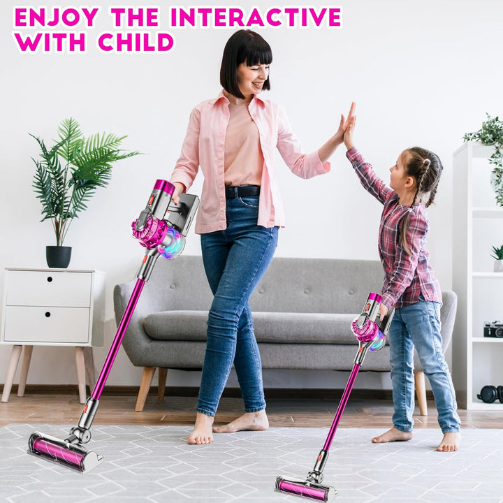 Lisslune | 4-in-1 Kids Vacuum Cleaner | Real Working Toy Vacuum with Lights & Sounds