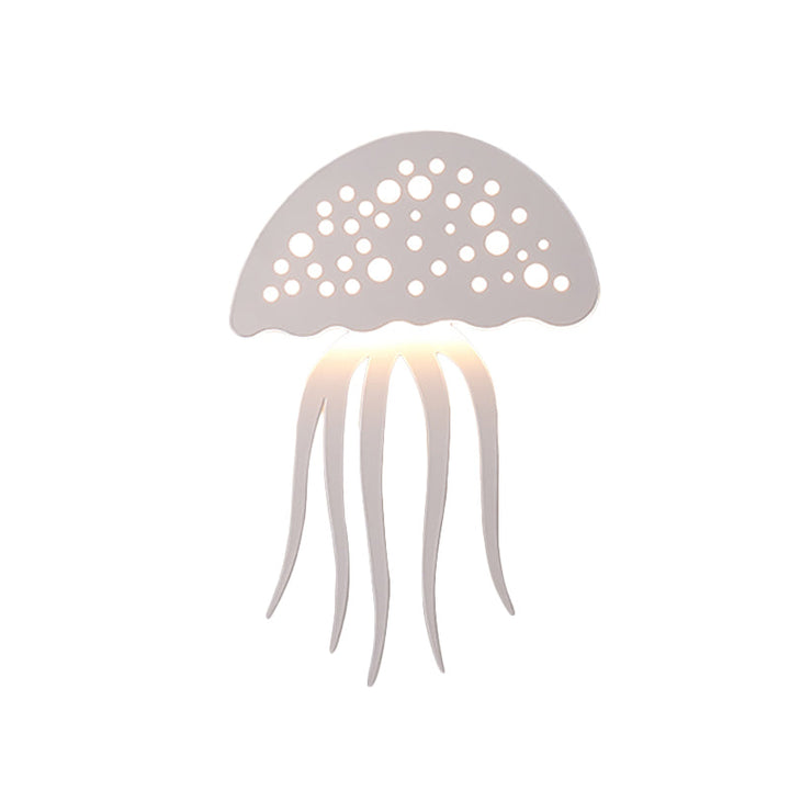 Skørter | Jellyfish-Shape Wall Light Cartoon Metal LED White Wall Light Fixture for Living Room