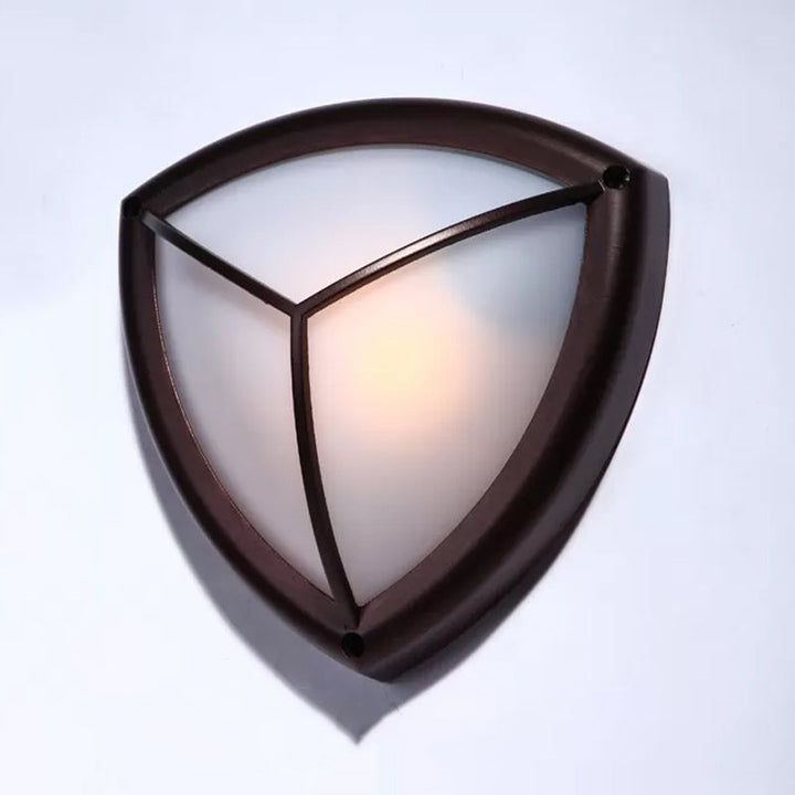 Skørter | Dark coffee diamond/elliptical wall lamp rustic opal glass 1-light balcony wall lighting fixture