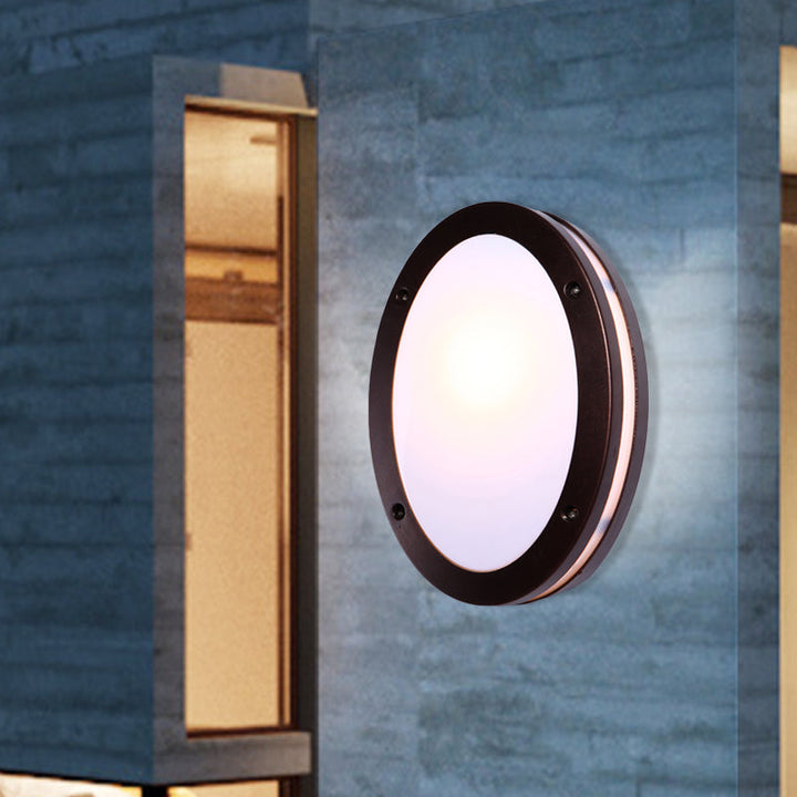 Skørter | Dark coffee diamond/elliptical wall lamp rustic opal glass 1-light balcony wall lighting fixture