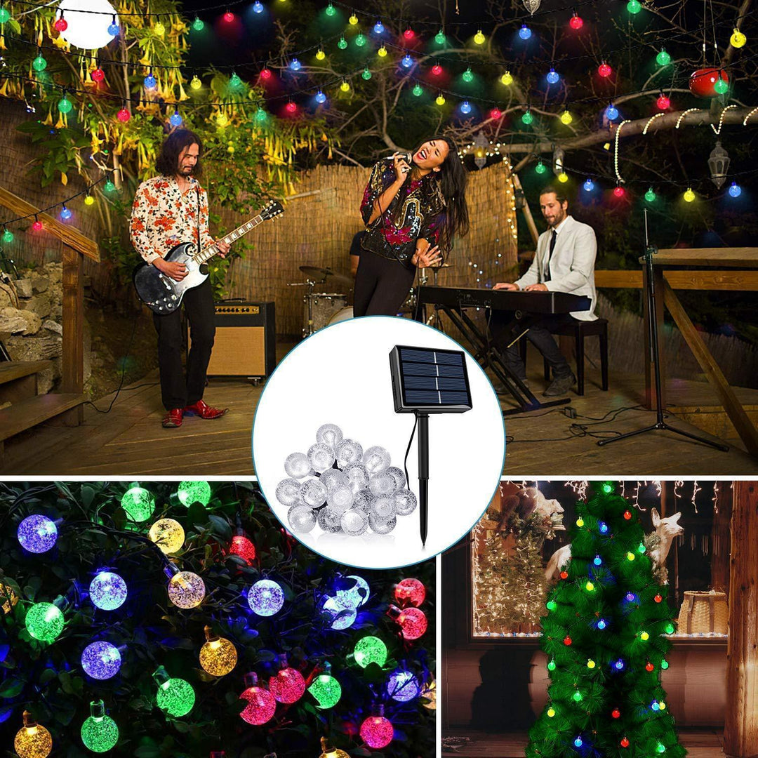 Lisslune | Solar-powered Crystal Ball String Lights
