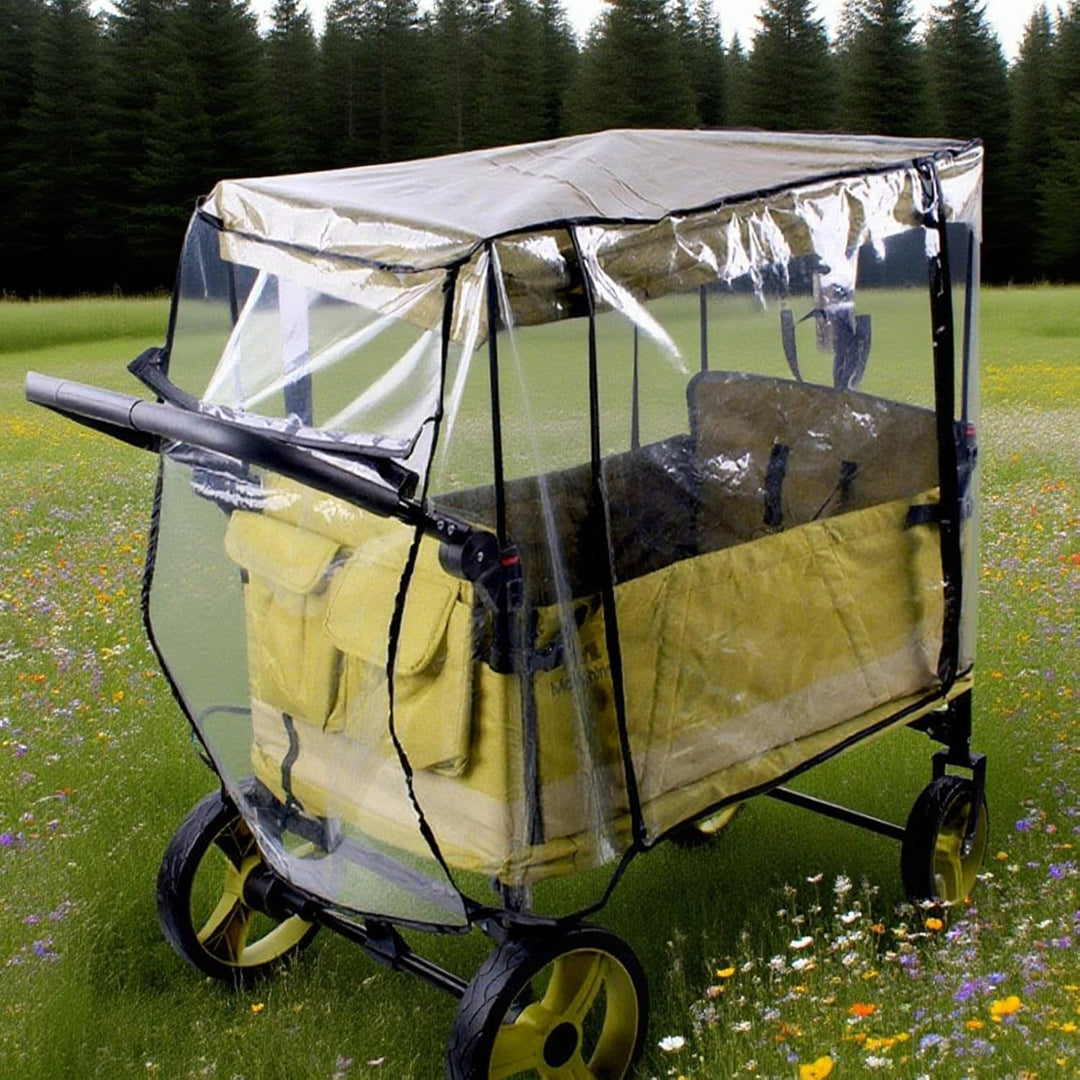 Lisslune | Stroller Rain Cover – Windproof Protective Canopy for 2-Seat & 4-Seat Carts – Venaro