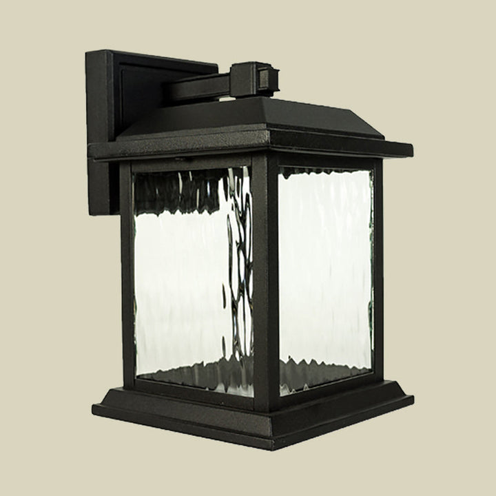 Skørter | 1 Head Wall Light Country House Birdcage Clear Wave Glass Wall Mount Lighting in Black
