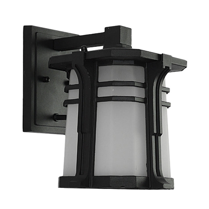 Skørter | Bronze/Black Lantern Wall Lamp Lodge Opal Frosted Glass Single Fixture Outdoor Wall Lighting