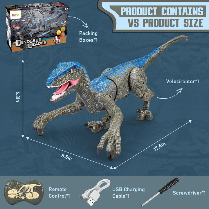 Lisslune | RaptorMove – Remote Control Dinosaur Toy with Sound, LED and Realistic Movements